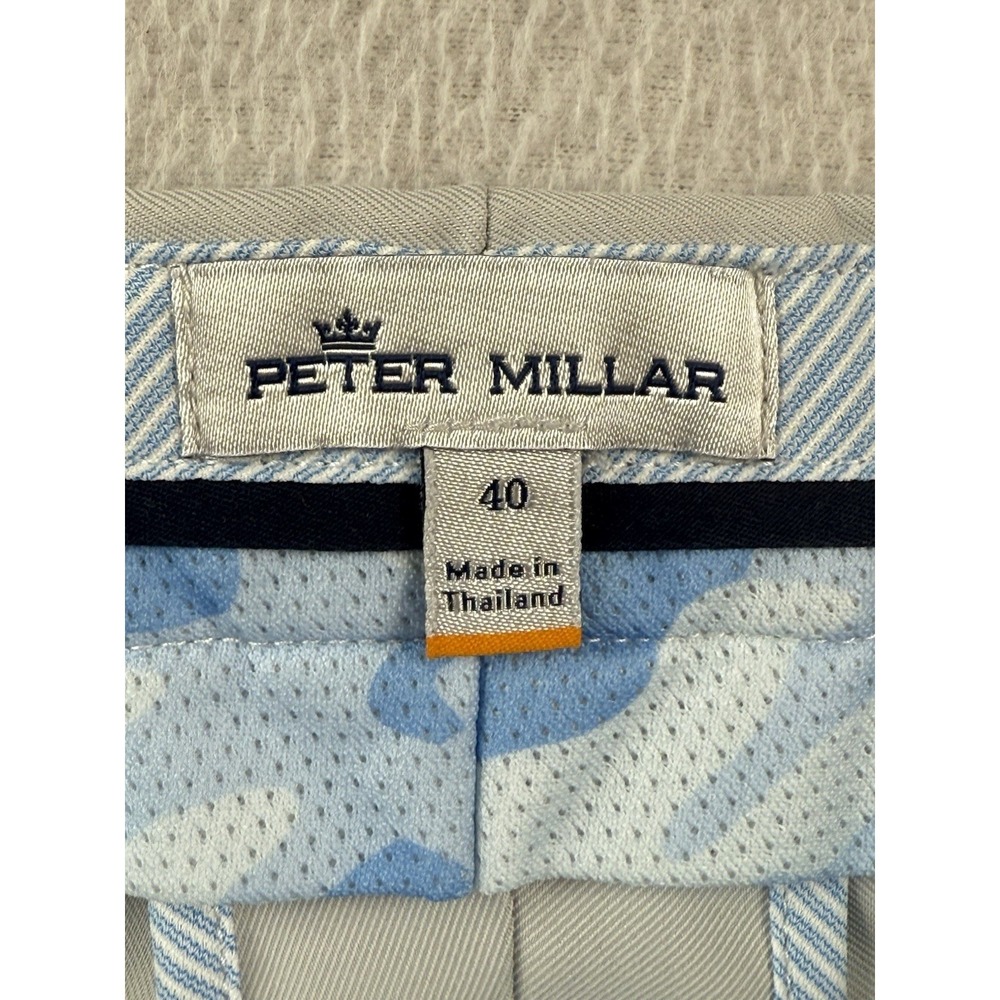 Peter Millar Performance Golf Shorts Mens 40 Gray Casual Summer - Picture 8 of 14